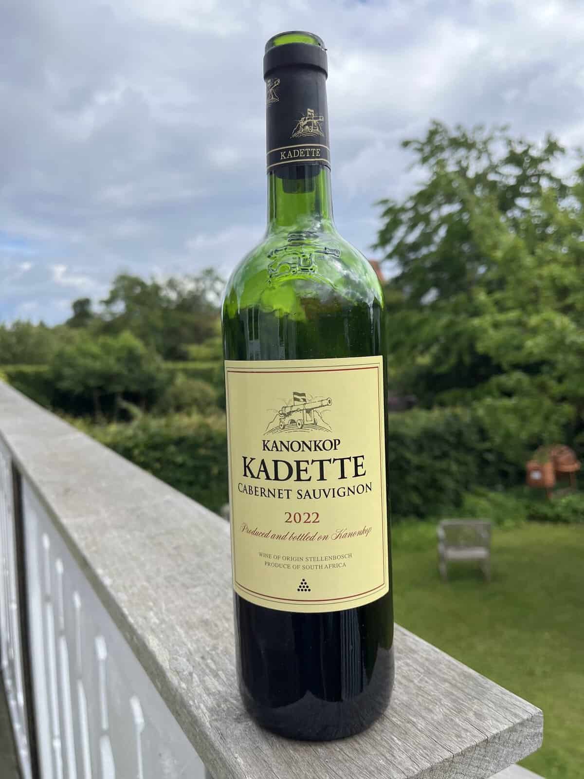 Kadette Cabernet Sauvignon 2022 vinflaske fra Sydafrika